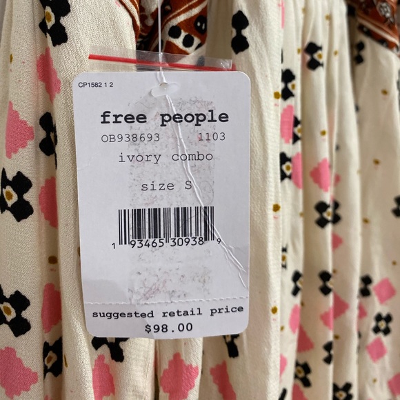 Free People Mixed Print Tunic Size S - Picture 11 of 11